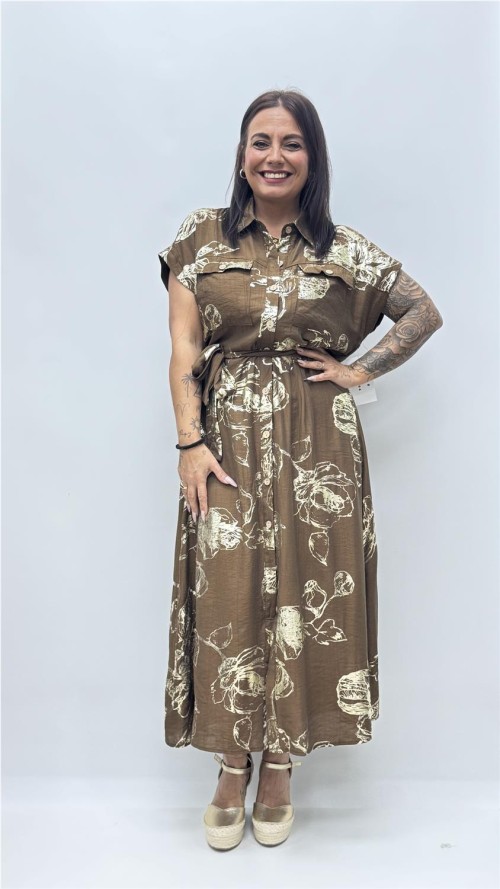 VESTIDO AMAPOLA MARRON