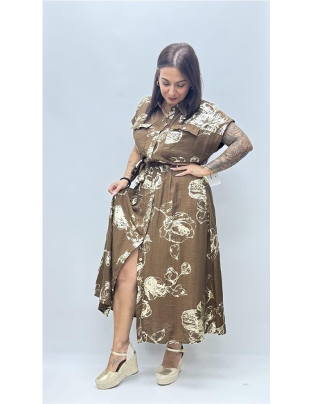 VESTIDO AMAPOLA MARRON