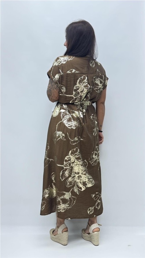 VESTIDO AMAPOLA MARRON