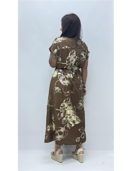 VESTIDO AMAPOLA MARRON