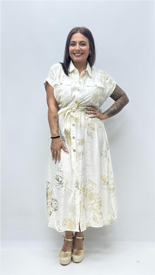 VESTIDO AMAPOLA BEIG