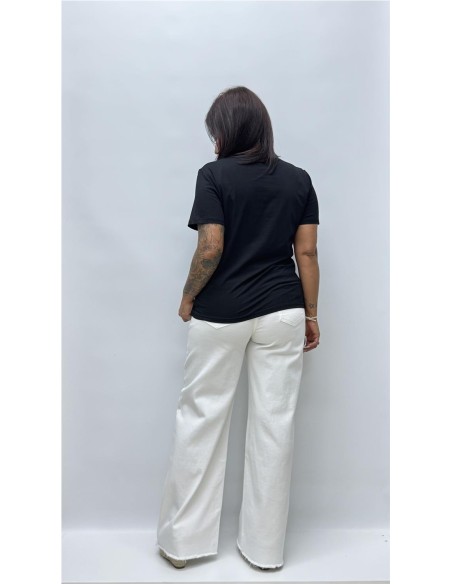 CAMISETA MARIPOSA NEGRO