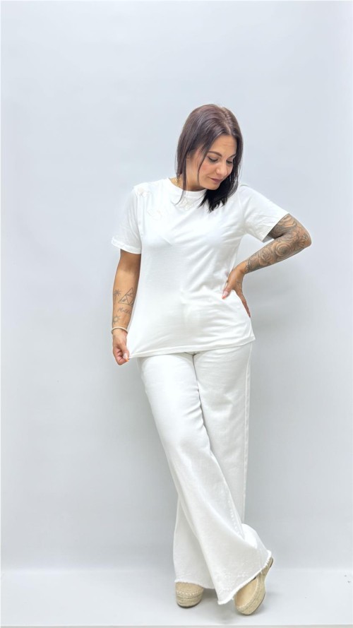 CAMISETA MARIPOSA BLANCO