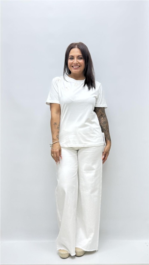 CAMISETA MARIPOSA BLANCO