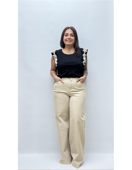 CAMISETA ROCIO NEGRO