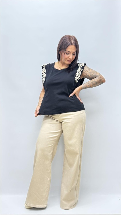 CAMISETA ROCIO NEGRO
