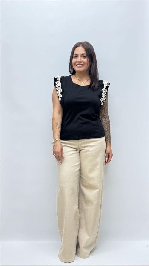 CAMISETA ROCIO NEGRO