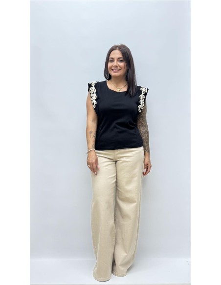 CAMISETA ROCIO NEGRO