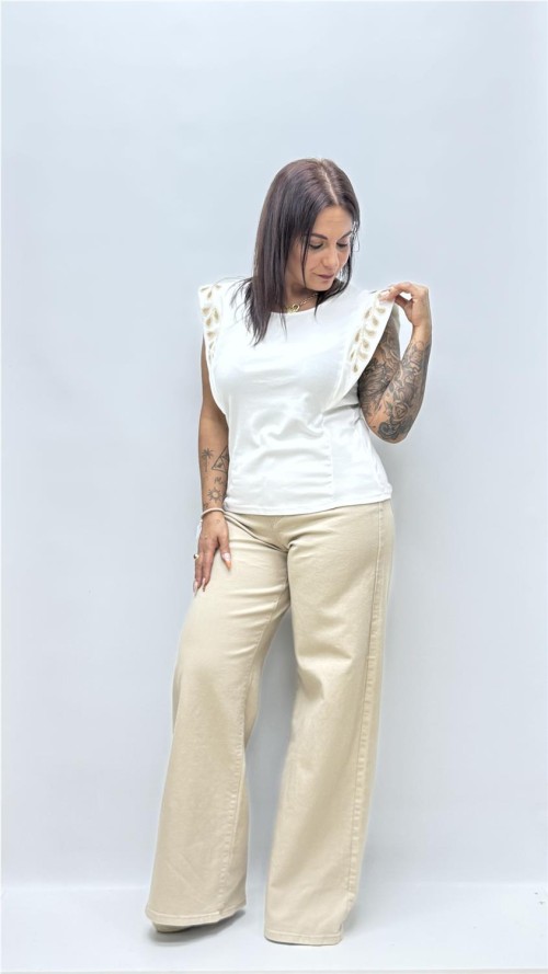 CAMISETA ROCIO BLANCO