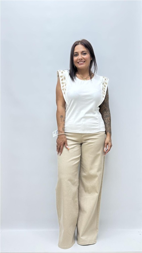 CAMISETA ROCIO BLANCO