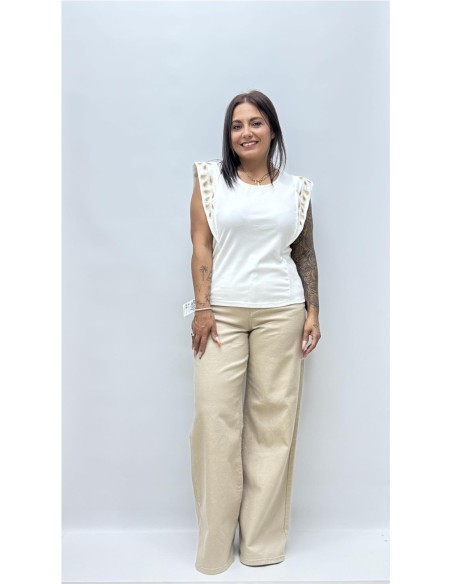 CAMISETA ROCIO BLANCO