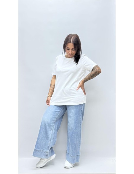 CAMISETA BASICA CUELLO REDONDO BLANCO