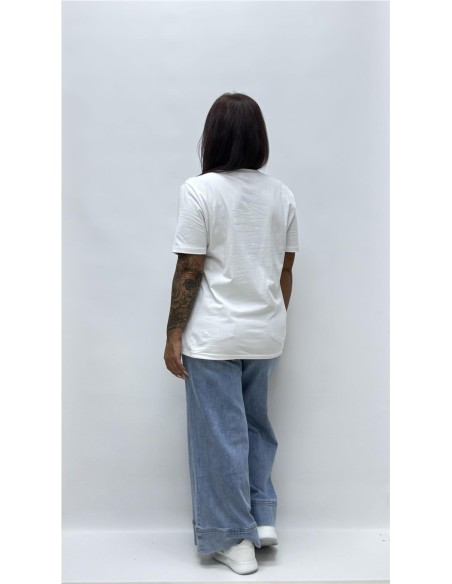 CAMISETA BASICA CUELLO REDONDO BLANCO