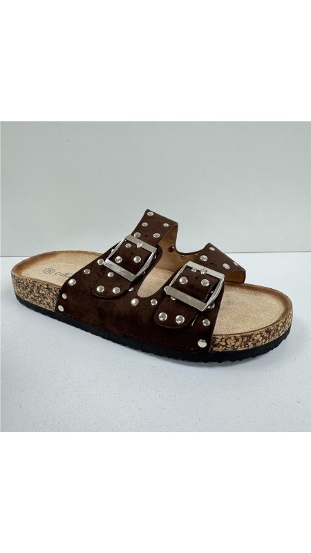 BIO DOS TIRAS TACHAS MARRON