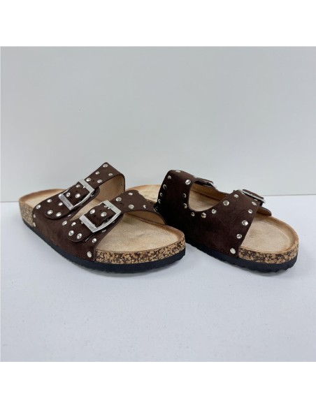 BIO DOS TIRAS TACHAS MARRON