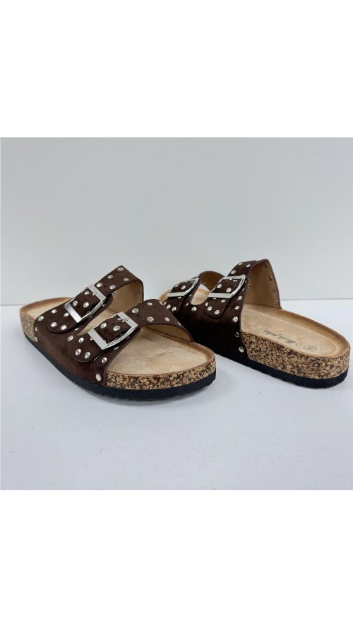 BIO DOS TIRAS TACHAS MARRON