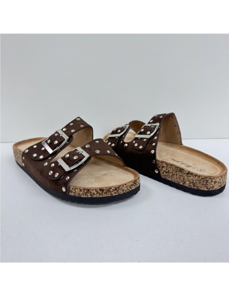 BIO DOS TIRAS TACHAS MARRON
