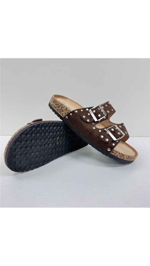 BIO DOS TIRAS TACHAS MARRON