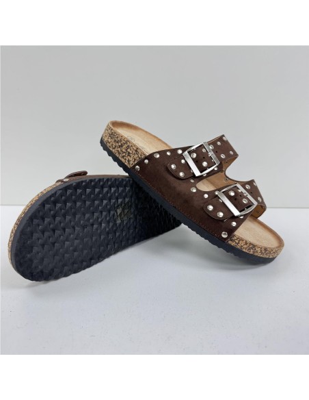BIO DOS TIRAS TACHAS MARRON