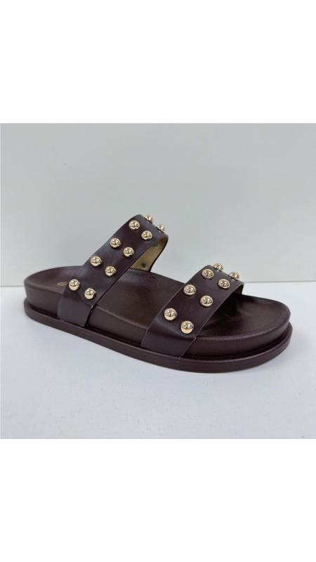 SANDALIA DOS TIRASTACHAS MARRON