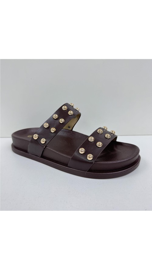 SANDALIA DOS TIRASTACHAS MARRON