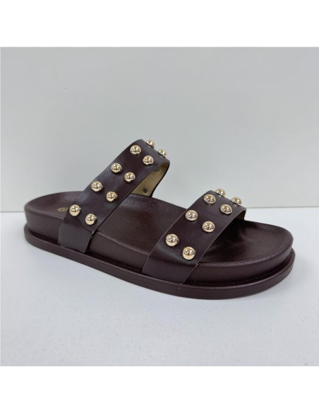 SANDALIA DOS TIRASTACHAS MARRON