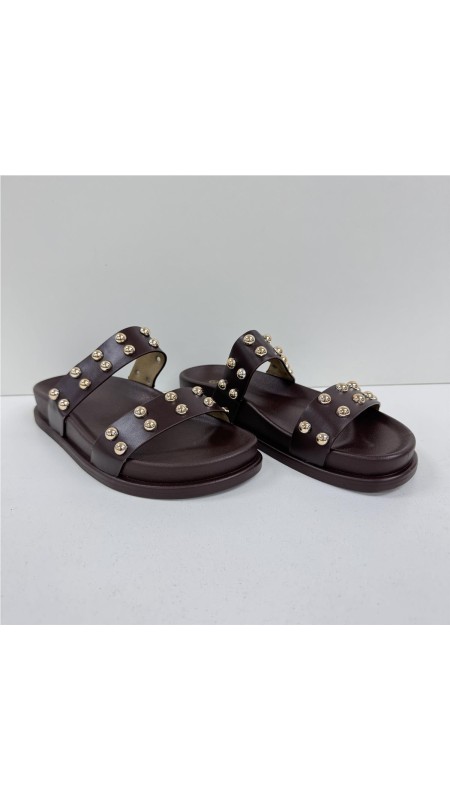 SANDALIA DOS TIRASTACHAS MARRON 2