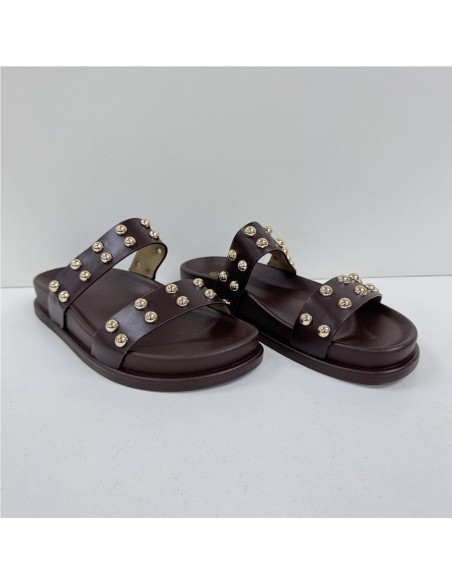 SANDALIA DOS TIRASTACHAS MARRON