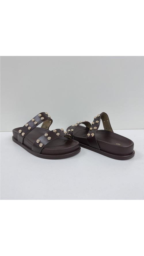 SANDALIA DOS TIRASTACHAS MARRON