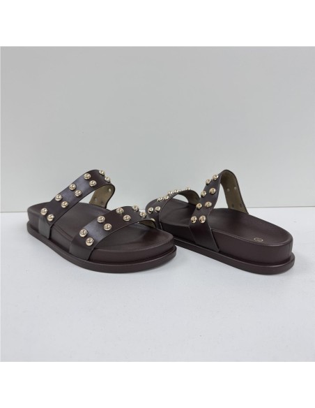 SANDALIA DOS TIRASTACHAS MARRON