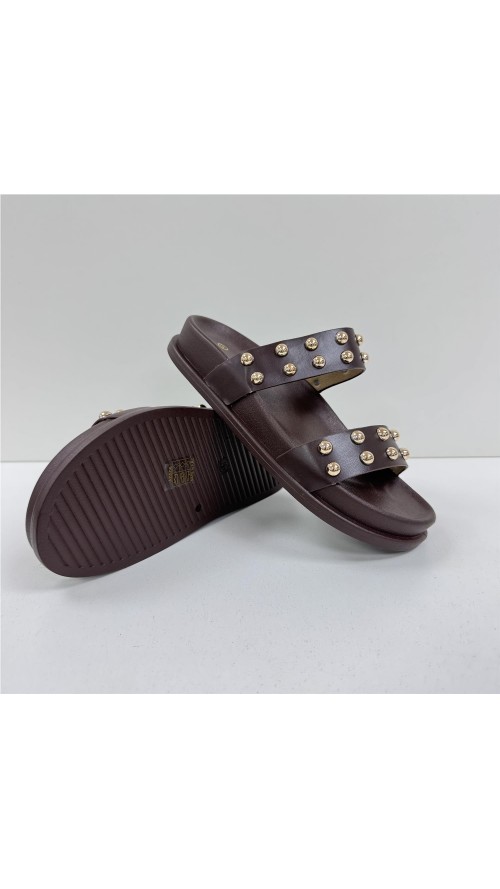 SANDALIA DOS TIRASTACHAS MARRON