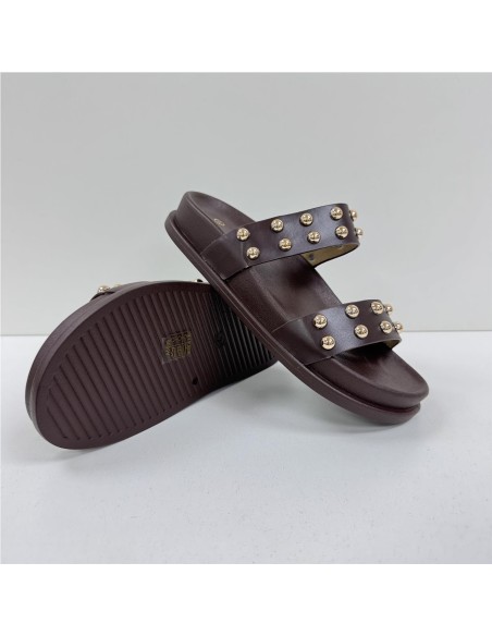 SANDALIA DOS TIRASTACHAS MARRON