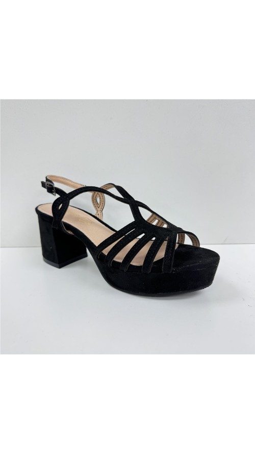 SANDALIA DE TACON NEGRO
