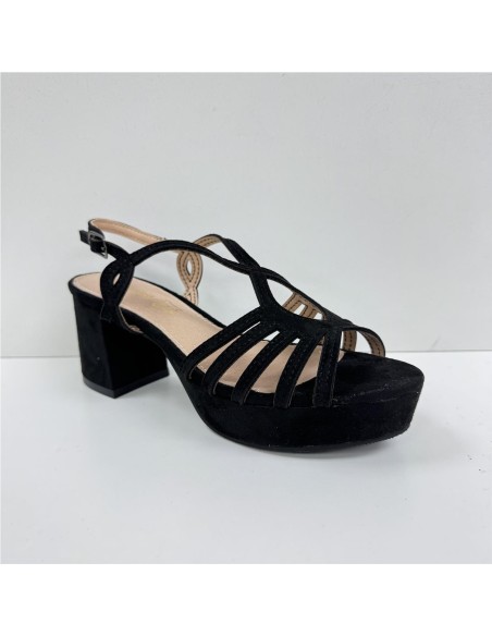 SANDALIA DE TACON NEGRO