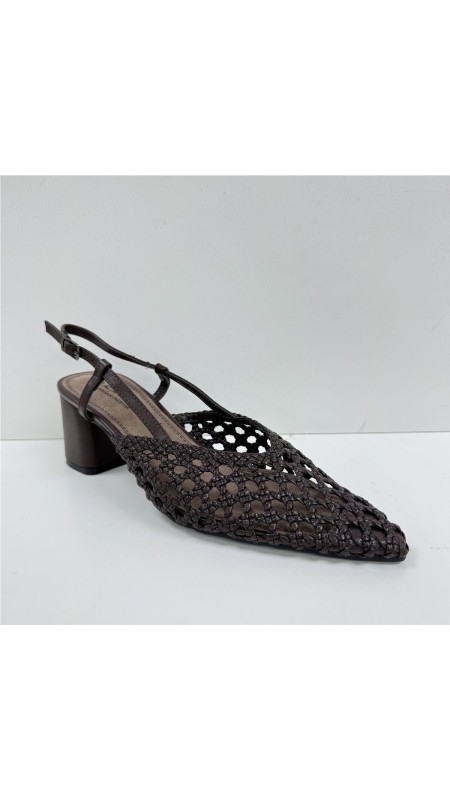 ZAPATO TIRAS TRENZADAS MARRON