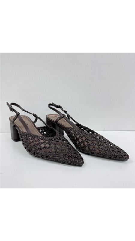 ZAPATO TIRAS TRENZADAS MARRON 2