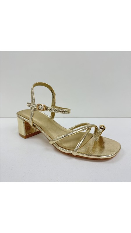 SANDALIA TIRAS ORO