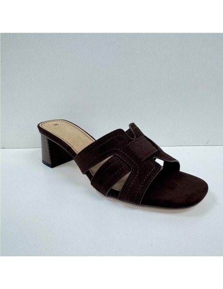 SANDALIA PALA ENTRELAZADA MARRON