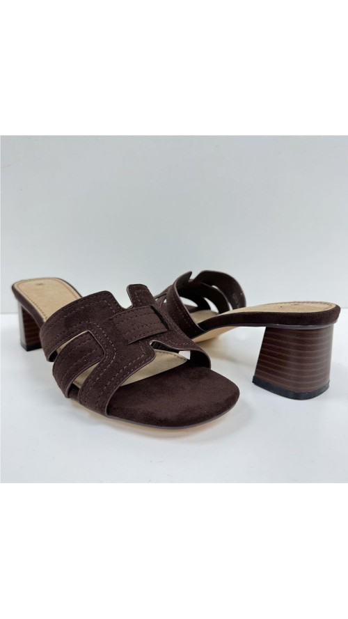 SANDALIA PALA ENTRELAZADA MARRON