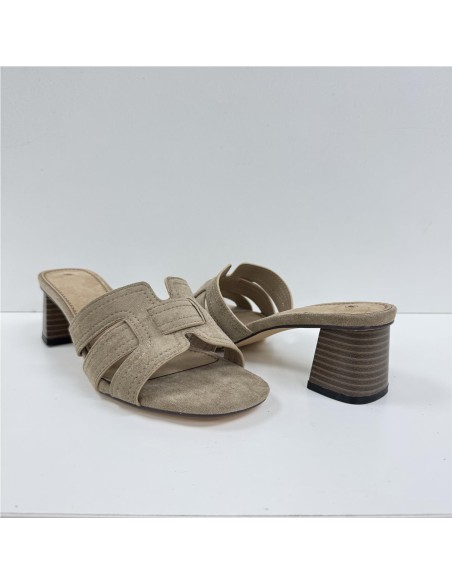 SANDALIA PALA ENTRELAZADA TAUPE