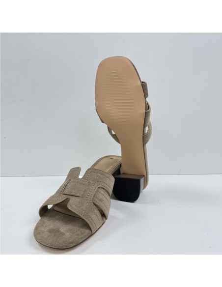 SANDALIA PALA ENTRELAZADA TAUPE