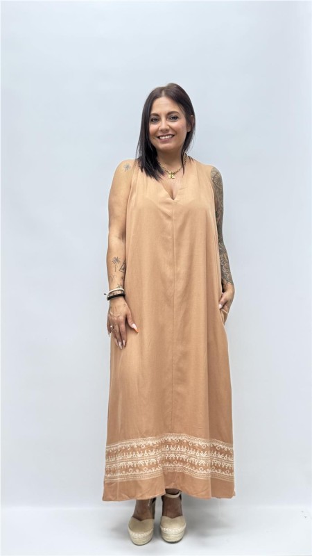 VESTIDO MAYA CAMEL
