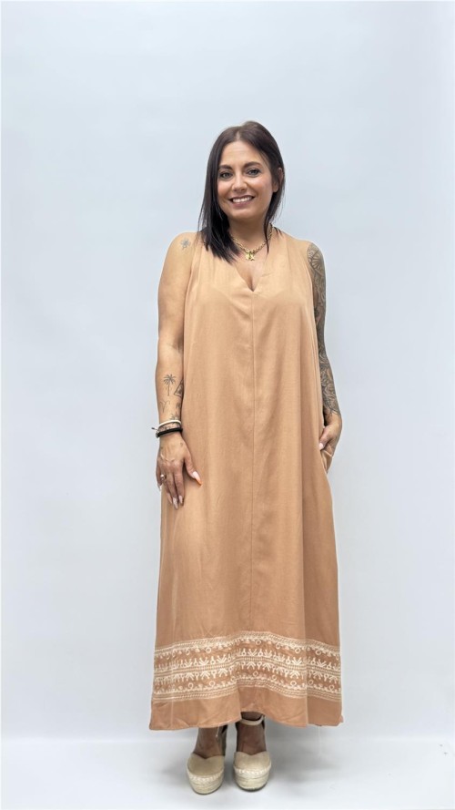 VESTIDO MAYA CAMEL