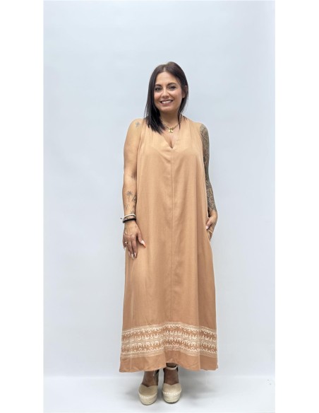 VESTIDO MAYA CAMEL