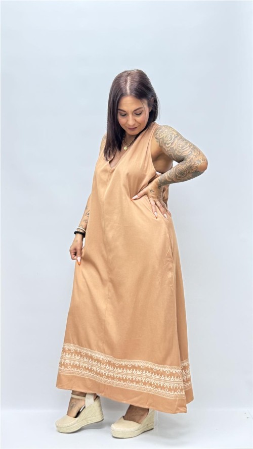 VESTIDO MAYA CAMEL