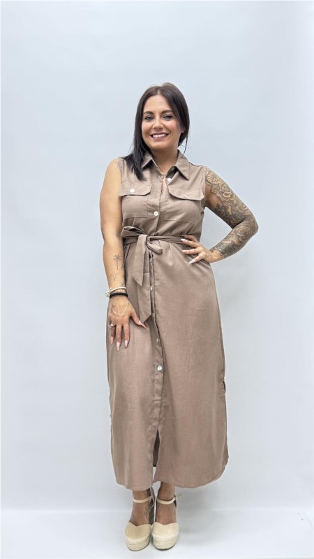 VESTIDO ELISA MARRON
