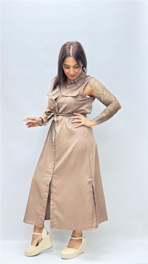 VESTIDO ELISA MARRON