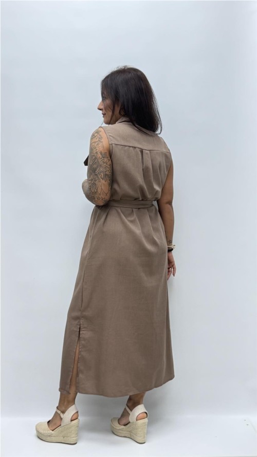VESTIDO ELISA MARRON
