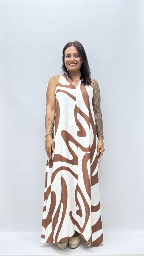 VESTIDO ARANTXA MARRON