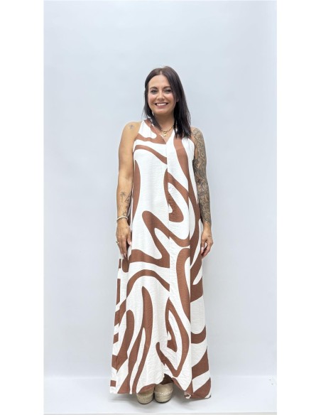 VESTIDO ARANTXA MARRON